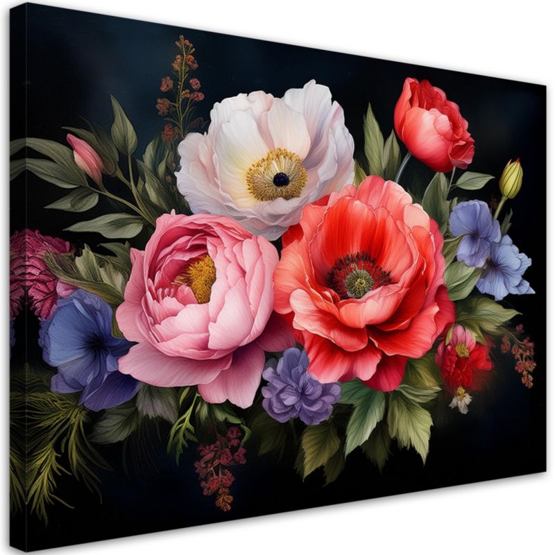 Obraz do salonu sypialni Feeby Bukiet Kwiaty 60x40 cm 1szt