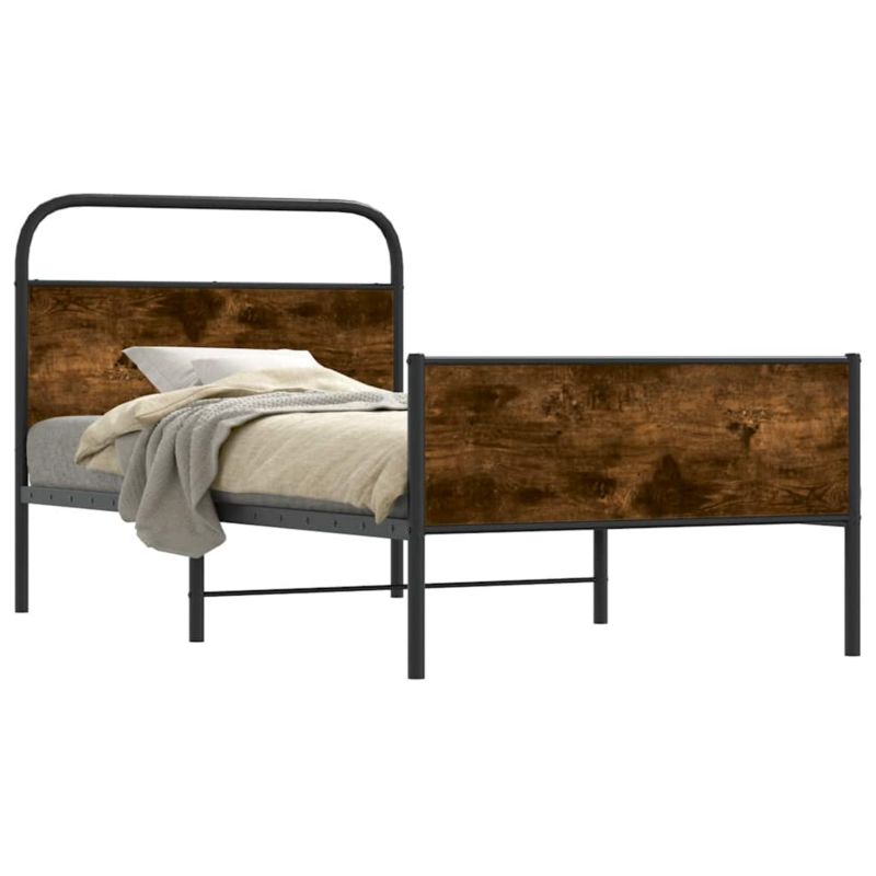 Rama łóżka WaszeMeble 90x200 cm Dąb sonoma metal WM-4100385 1 szt.