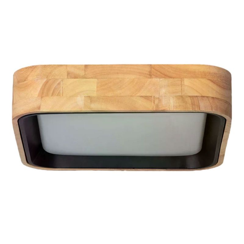 Plafon sufitowy lampa Abruzzo Naturale jasne drewno-czarny-biały LED 16W 3000K-6000K 1200lm IP20 wym: 8 x 37 x 36 cm - 1 szt.