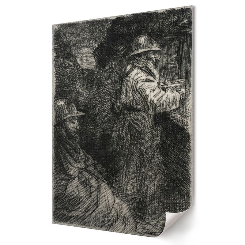 Plakat na ścianę Wallfluent Format A2 W koszarach Artysta Théophile Steinlen 1 szt.