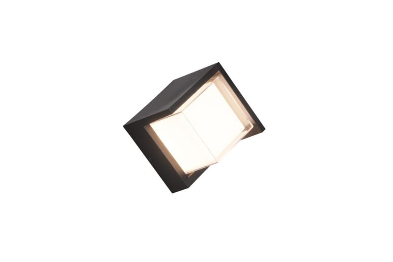 Kinkiet ścienny zewnętrzny RL Puno czarny LED 8W 3000K 800lm romb IP54 wym: 15 x 15 x 10 cm tworzywo sztuczne - 1 szt.