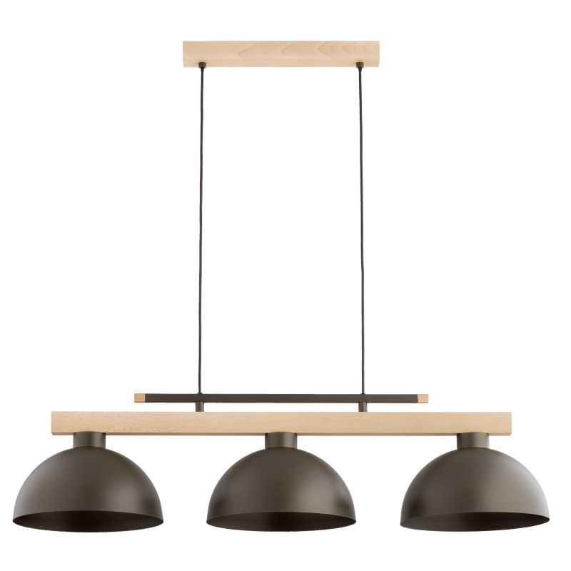 Lampa wisząca jasnobrązowa podsufitka Alfa VERTA jasne drewno 3xE27x15W IP20 wym:85x27x97cm - 1 szt.