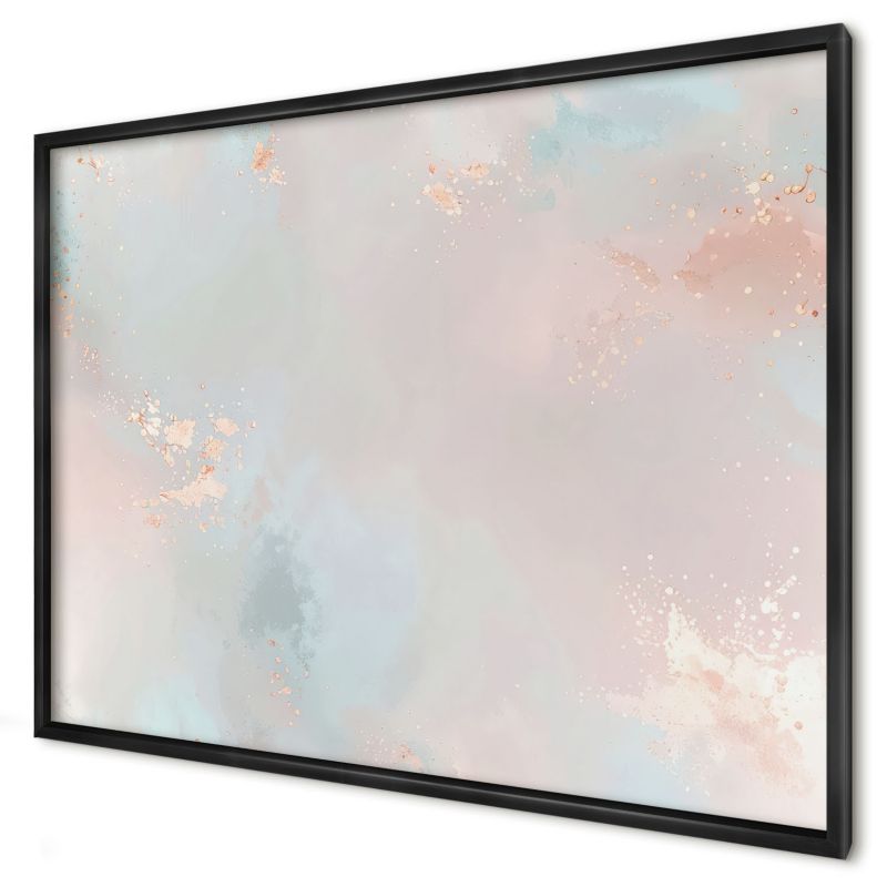 Tablica magnetyczna dekoracyjna Wallfluent 100x70 Pastelowy harmonia w czarnej ramie 1szt