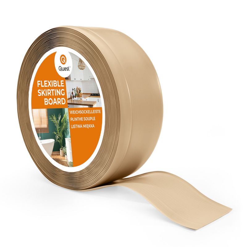 Listwa przypodłogowa PCV 70x20 mm QUEST, elastyczna, miękka listwa cokołowa - 20m, piaskowy, 1 szt.