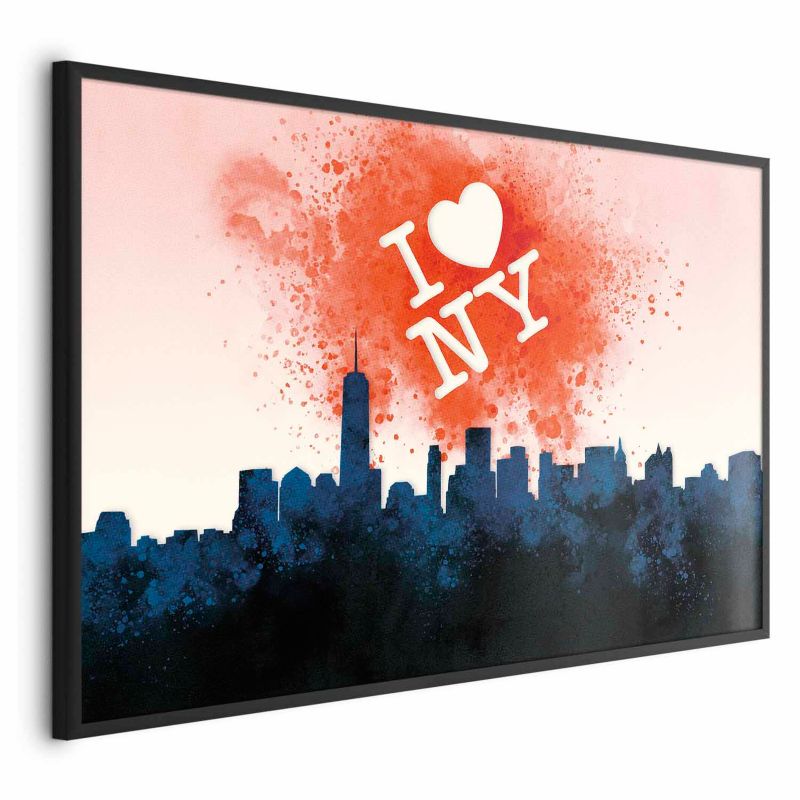 Plakat Artgeist I love NY 90x60 cm z ramą czarną 1 szt