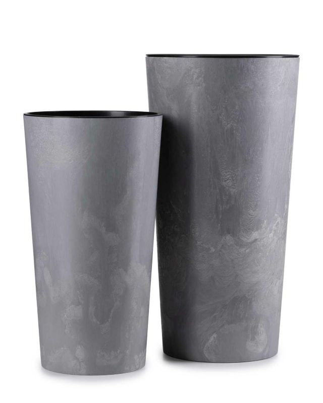 Zestaw doniczek HowHomely Urbanika szary beton 57x30 cm + 46,6x25,5 cm 1 kpl.
