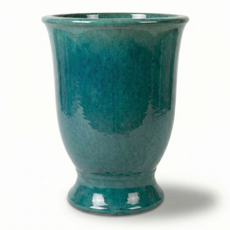Donica ceramiczna Provencelia ARTHUR Aqua (błękit turkusowy), sred.55 x H69 cm, mrozoodporna, rękodzieło, szkliwiona 1 szt.