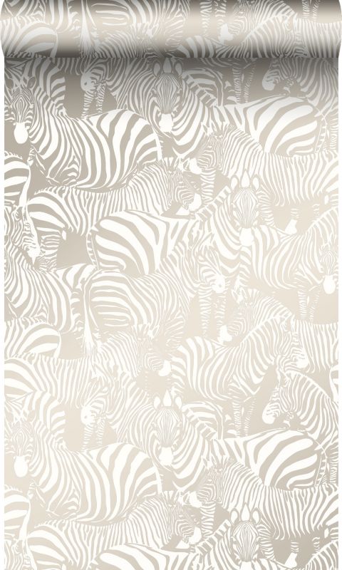Tapeta Origin Wallcoverings zebry szarym 53 cm x 10.05 m - 1 rol.