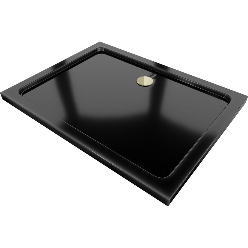 Brodzik prostokątny Mexen Flat czarny 110x70 cm 40707011G 1 szt.