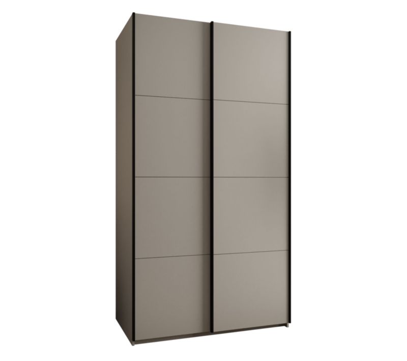 Szafa przesuwna Abiks LUX wysoka szer.140cm kaszmir/kaszmir/czarny 1szt.