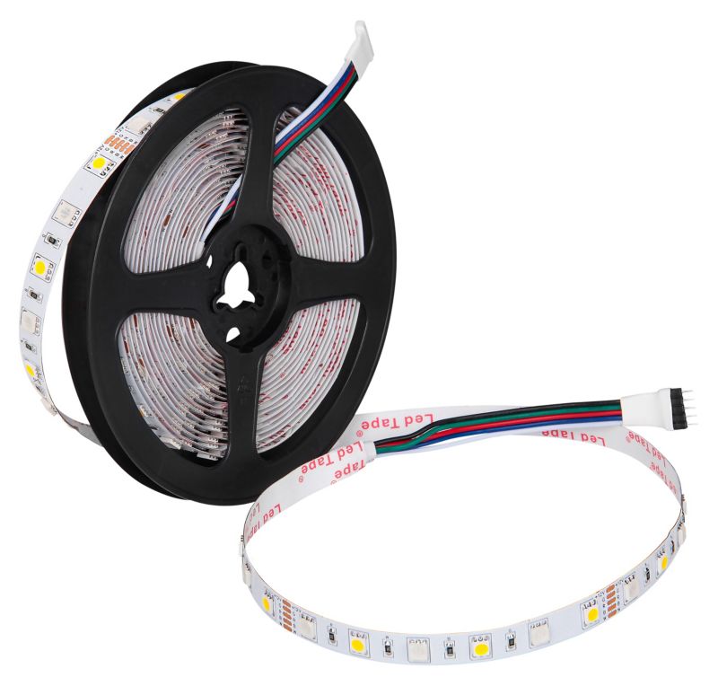 Taśma LED MasterLED 5m RGB + ciepła biała 12V IP20 300 diod wielokolorowa rolka pasek 1 szt.