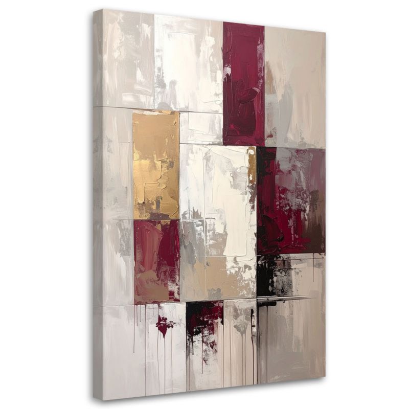 Obraz do salonu sypialni kuchni biura Feeby Burgundowa beżowa 40x60cm 1szt