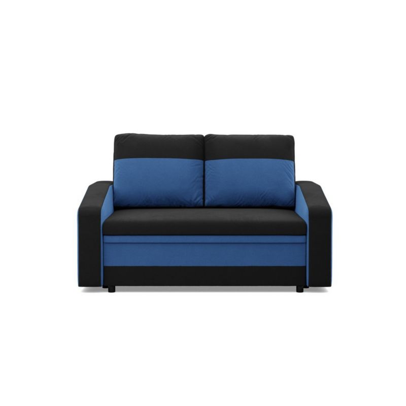 Sofa TYLETEGOTU rozkładana AURELO mikrofaza czarny granatowy 1 szt
