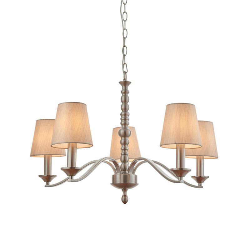 Lampa wisząca Endon ASTAIRE satynowa niklowa 5xE14x15W IP20 wym:152x71x71cm - 1 szt.