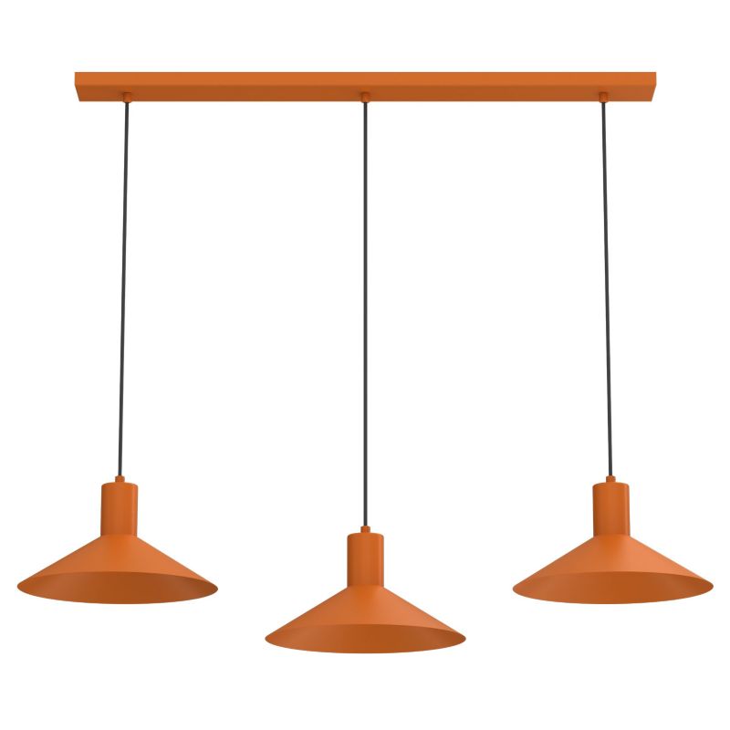 Lampa wisząca Luminex Nox żółto-pomarańczowa 3xGU10x8W IP20 wym:110x115x30cm - 1 szt.
