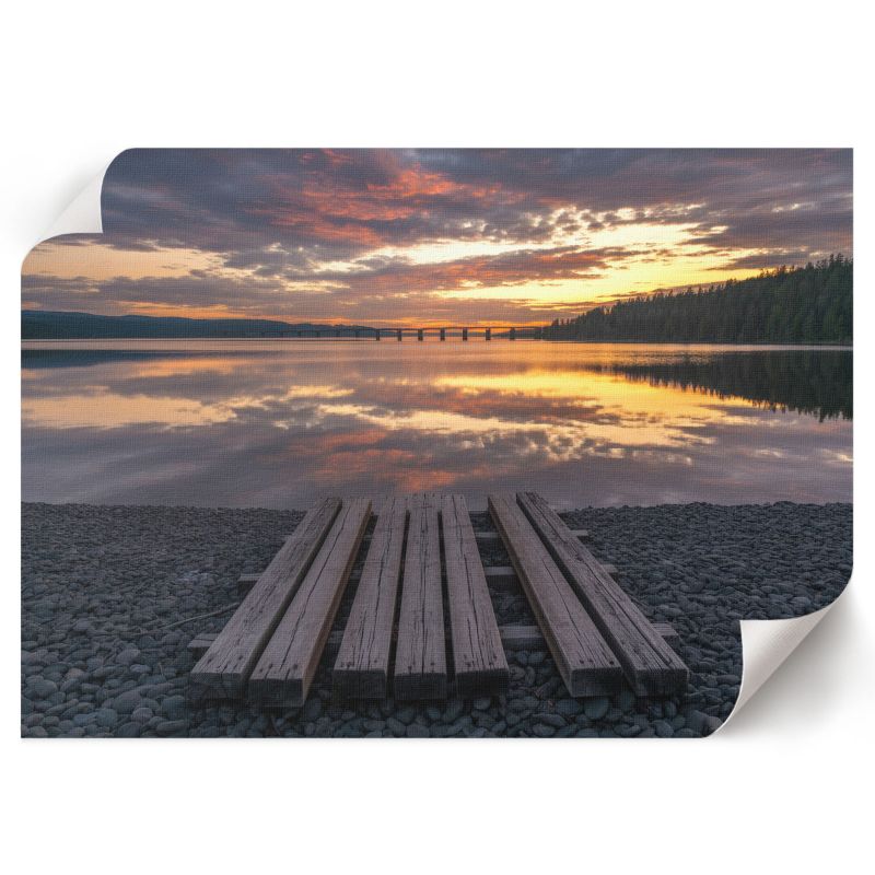 Plakat Dekoracyjny ArtPrintCave 42x29,7 cm Jezioro zachód Obel Z. 1 szt.