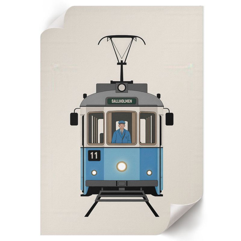 Grafika Na Ścianę ArtPrintCave 29,7x42 cm Nostalgiczny tramwaj Aurora Line 1 szt.