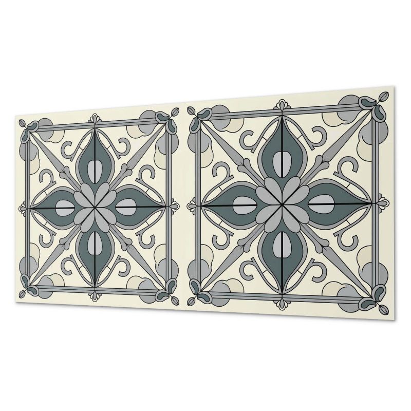 Okładzina Ścienna Z Grafiką PCV ArtPrintCave 100x50 cm Wzór kwiatowy z ornamentami 1 szt.