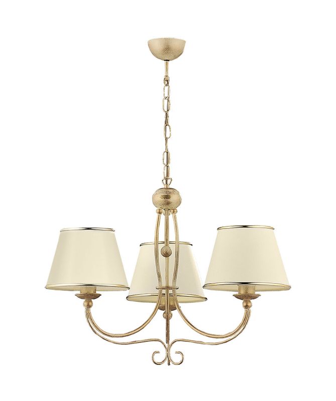 Lampa sufitowa Jupiter LAURA złota-ecru 3xE27x40W IP20 - 1 szt
