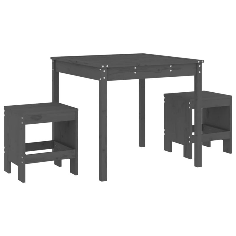 Zestaw mebli ogrodowych bistro WaszeMeble drewno sosnowe szary WM-3157705 1 kpl