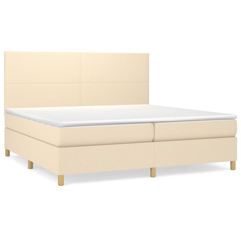 Łóżko kontynentalne WaszeMeble 200x200 cm kremowe WM-3142206 1 szt.