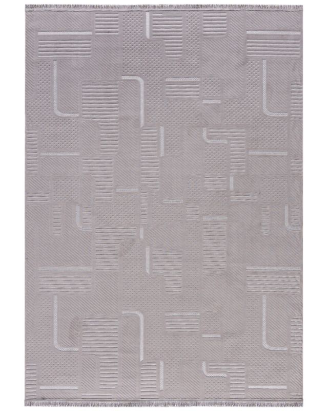 Nowoczesny dywan, geometryczny 160x230cm Sora Vaga Mazovia - szary, na ogrzewanie podłogowe, 1szt.