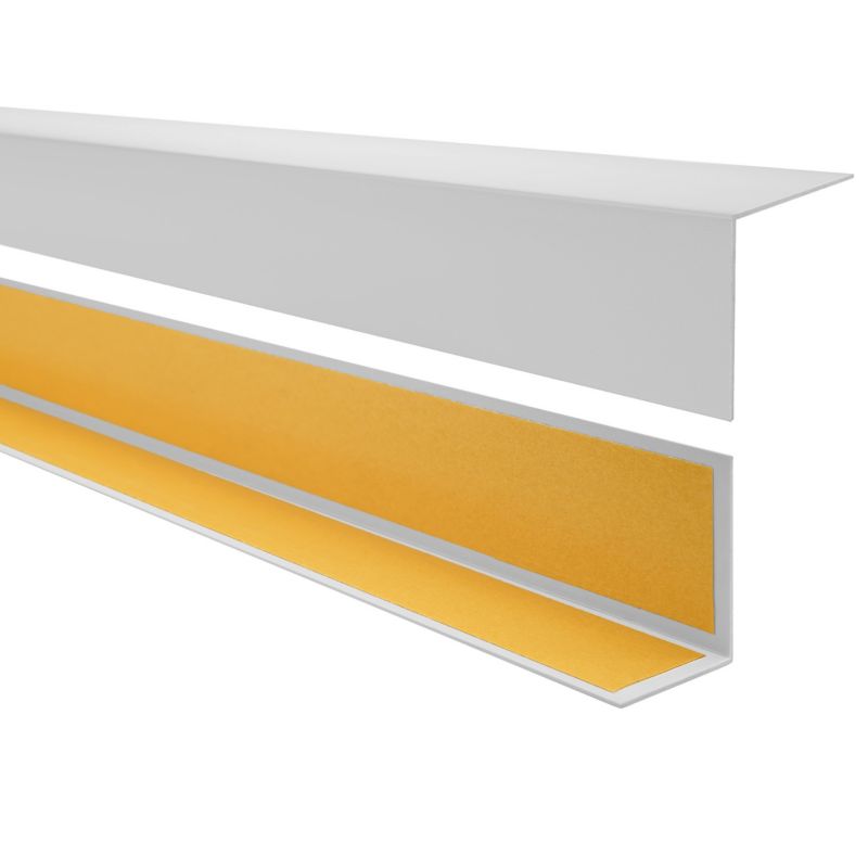 Kątownik twardy samoprzylepny PCV 20x10 mm QUEST, Profil Narożny Dekoracyjny L - 200 cm, szary