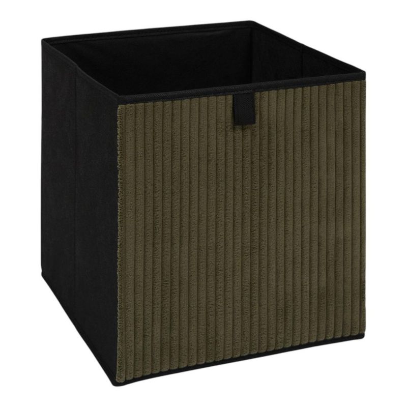 Pojemnik Corduroy Box HowHomely składany zielony 30x30 cm 1 szt.