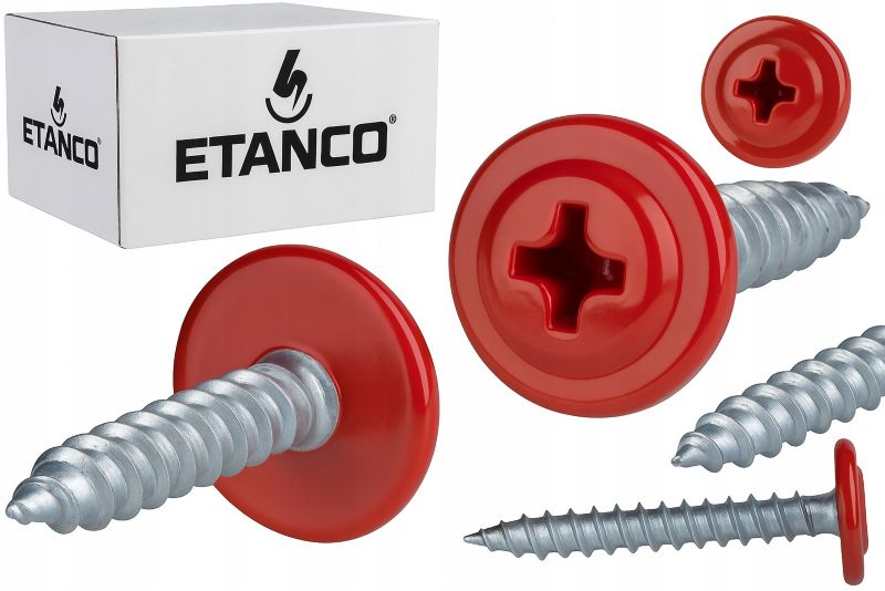 Wkręty Podkładkowe Etanco Do Stali, Zszywka 4,2X19Mm, Ral3000 Gm-S 250Szt