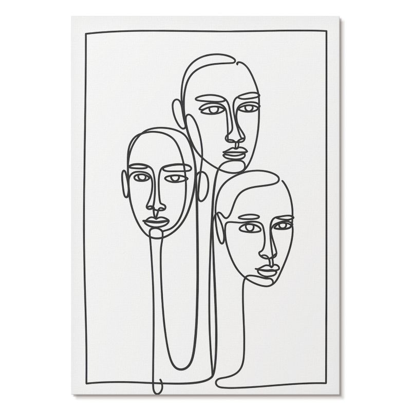 Obraz Plakat Canvas Tulup 29,7x42 cm (A3) Line art postaci Do salonu, biura, sypialni 1 szt.
