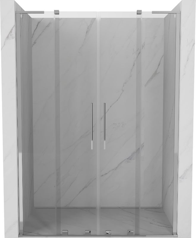 Drzwi prysznicowe rozsuwane Mexen Velar L transparent chrom 140x200 cm 1 szt.
