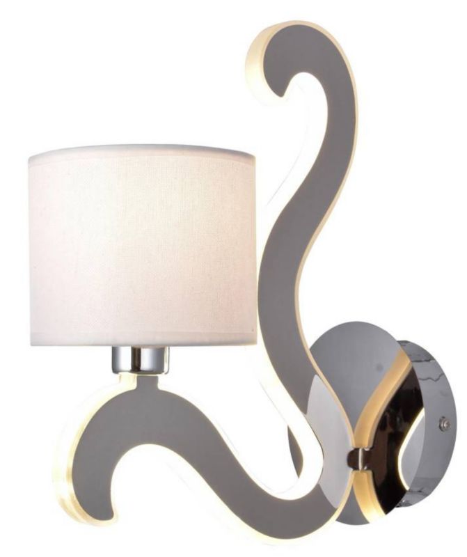 Kinkiet ścienny Candellux Ambrosia chromowany biały 2 x E14 x 40W IP20 wym: 30 x 10 x 26 cm - 1 szt.