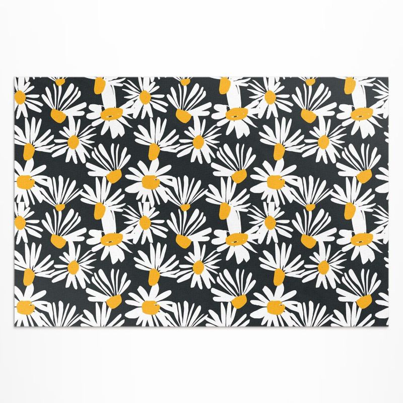 Dywan Winylowy Zewnętrzny Wallfluent 150x225 cm Malowane stokrotki polne kwiatki 1 szt.
