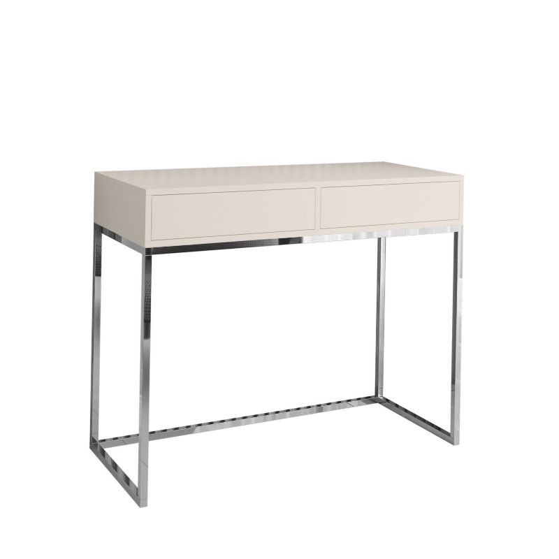 Toaletka z szufladami Bettso Cubic 100 cm w loftowym stylu na chromowanym stelażu kaszmir 1szt.