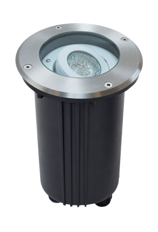 Lampa gruntowa najazdowa SU-MA Mix srebrna 1 x GU10 x 50W IP67 wym: 17,5 x 15 x 15 cm - 1 szt.