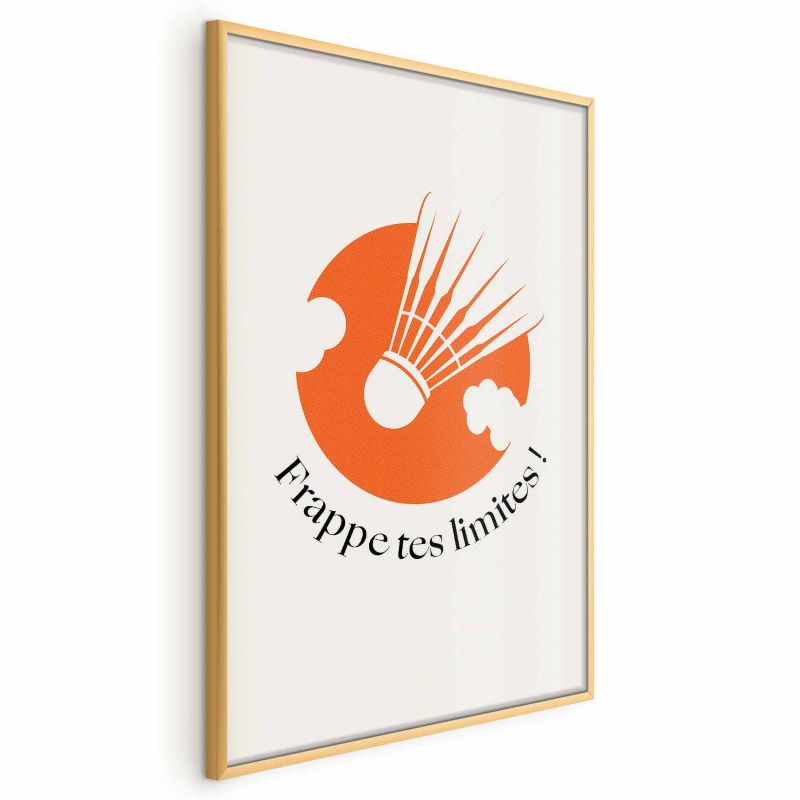 Plakat Artgeist Lotka na tle pomarańczu 21x30 cm z ramą złotą 1 szt