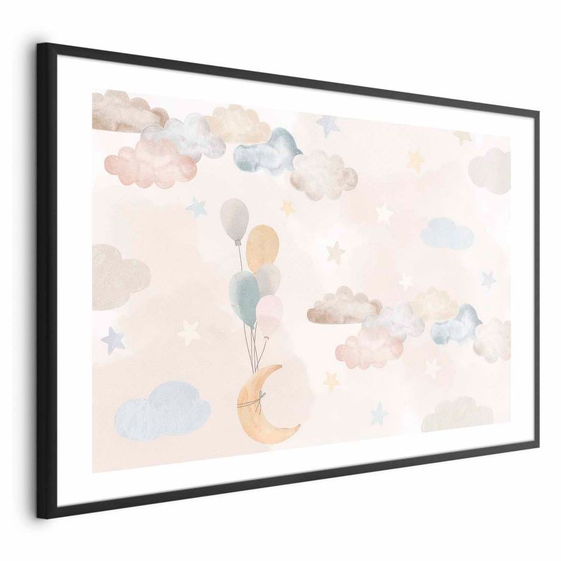 Plakat Artgeist Bajkowe niebo 42x29,7 cm z ramą czarną 1 szt