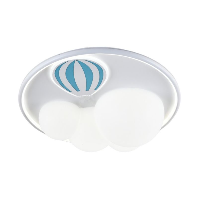 Lampa sufitowa wisząca Zuma Line Focus 0062 biało-niebieska 47 cm szerokości wbudowany LED 42W 1 szt.