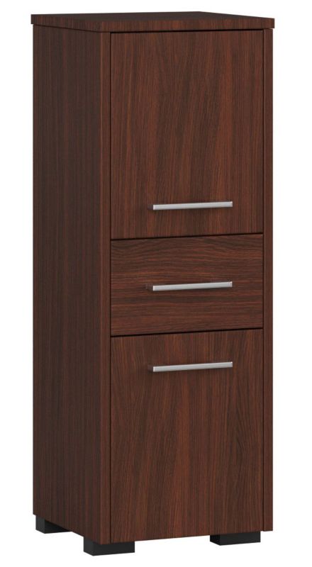 Szafka łazienkowa Akord Fin Wenge 30 cm 2 drzwi 1 szuflada kolor Wenge mat 3 półki 30x30x85 cm 1 szt.
