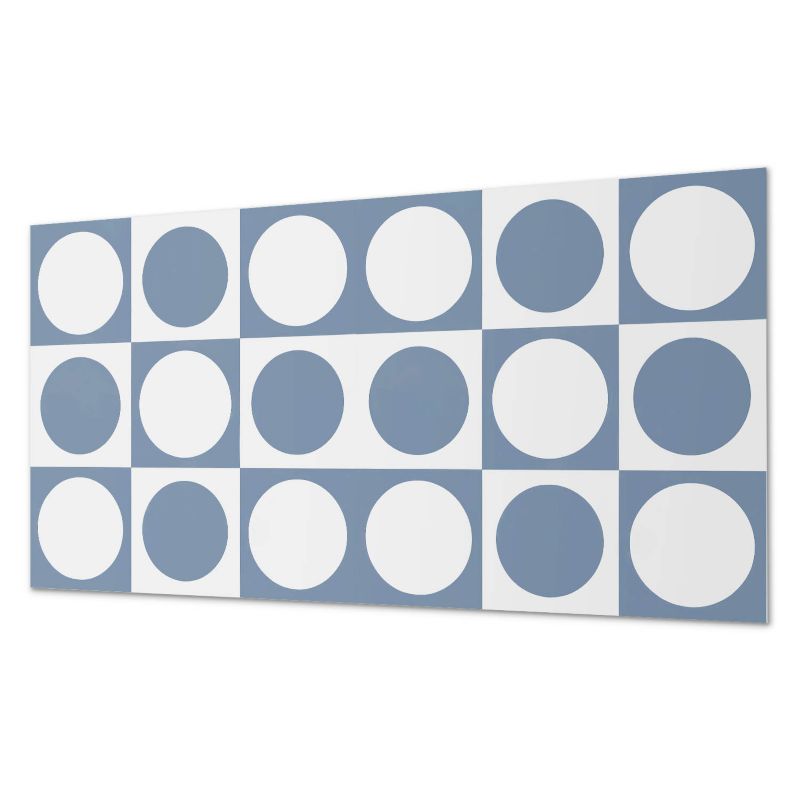 Komplet Kafelków PCV ArtPrintCave 40x20 cm Geometryczne okręgi w siatce 10 szt.