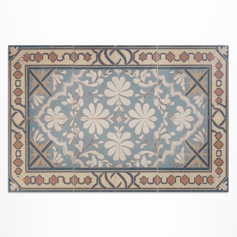 Winylowy Chodnik Zewnętrzny Wallfluent 120x180 cm Geometryczne kwiatowe wzory w stylu retro 1 szt.