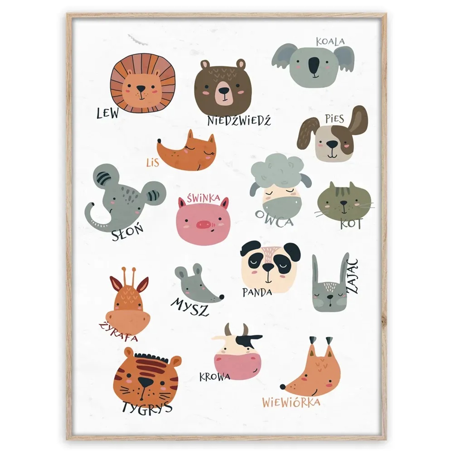 Obraz ArtBox AB165 ANIMALS do pokoju dziecka 50 cm x 70 cm