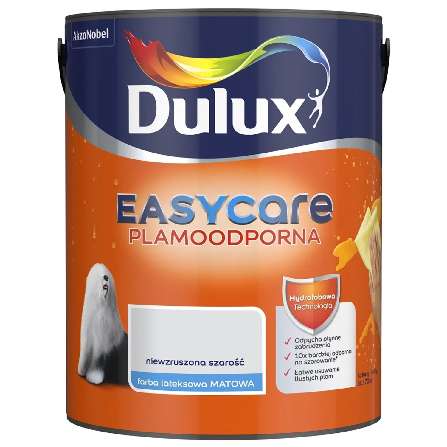 Farba plamoodporna Dulux Easy Care niewzruszona szarość 5 l