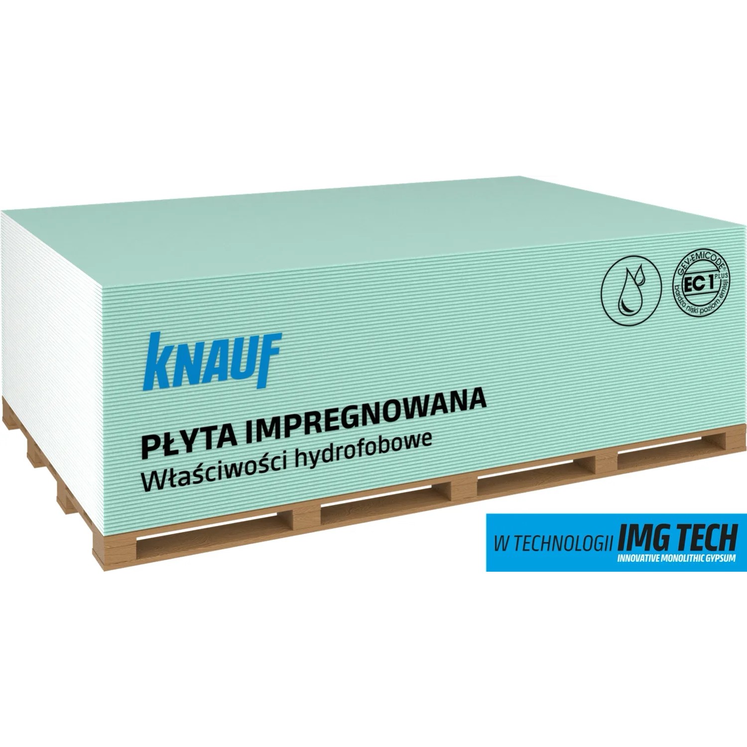Knauf Płyta gipsowo-kartonowa impregnowana 12,5 x 1200 x 2000 mm GKBI