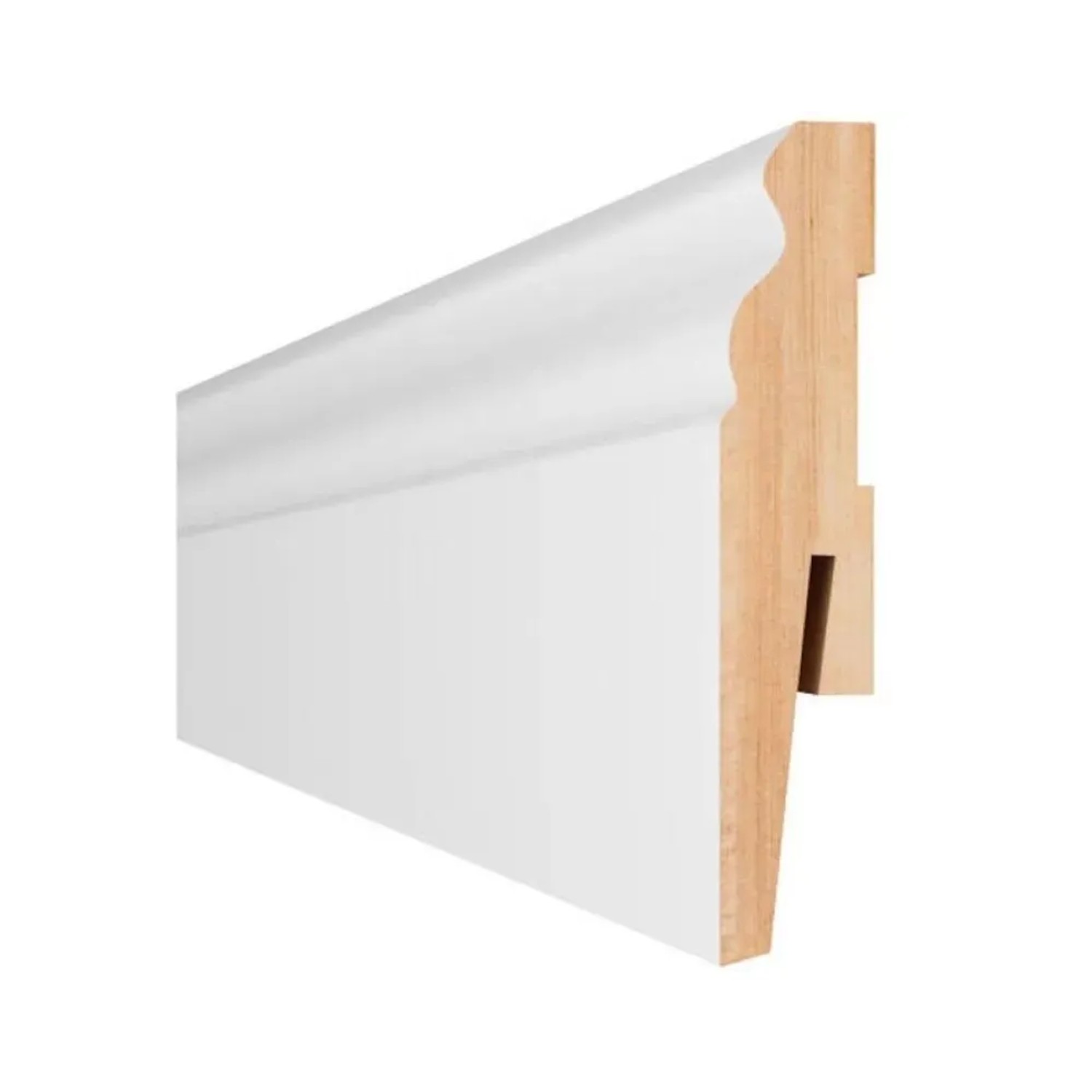 Foge Listwa przypodłogowa LO3 frezowana biała 15 x 60 x 2400 mm