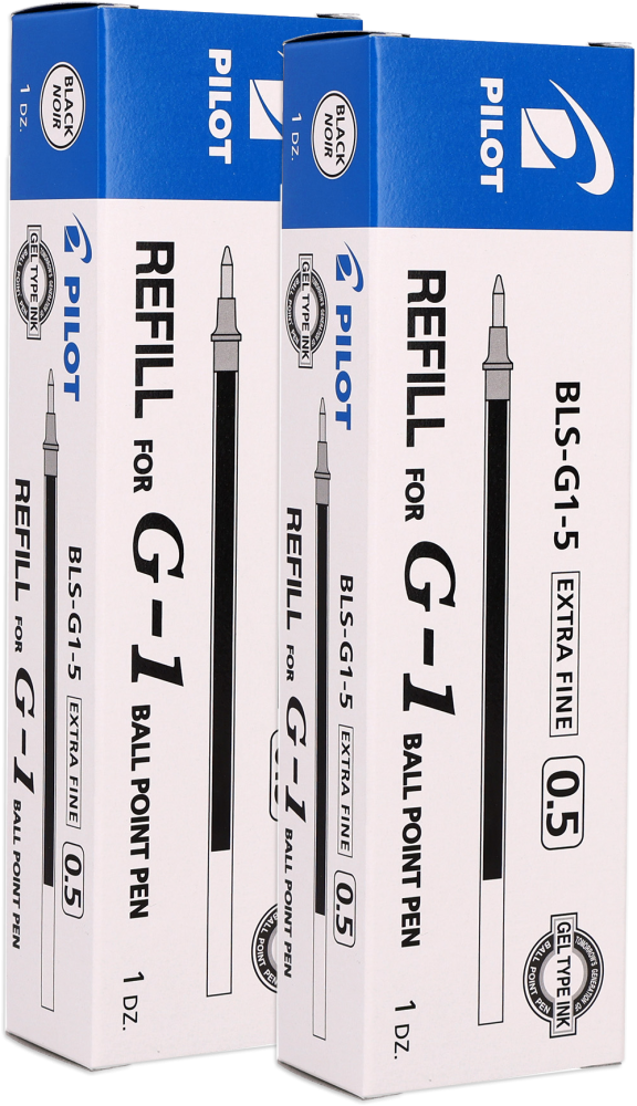 24x Wkład do pióra żelowego Pilot, G1, 0.5mm, czarny