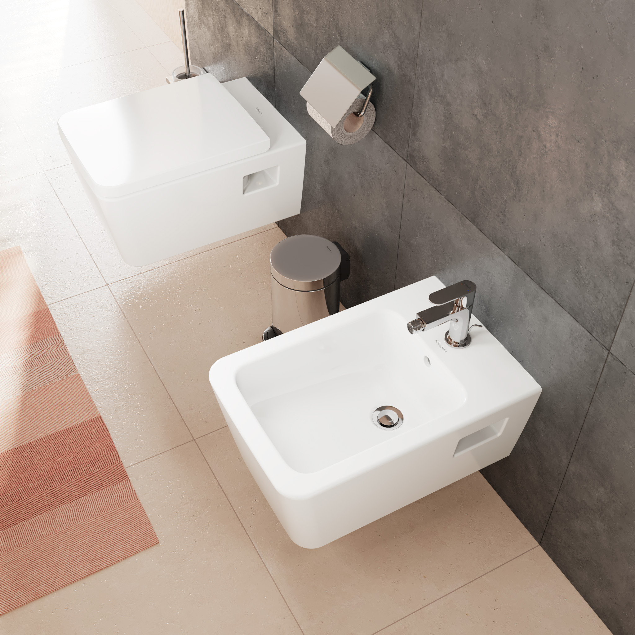 Hansgrohe EluPura Original Q bidet wiszący biały 61172450