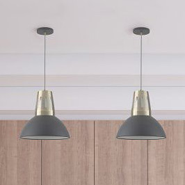 GTV Artemia lampa wisząca 1x40 W czarna-złota OS-ART-L-E27-10-DEC