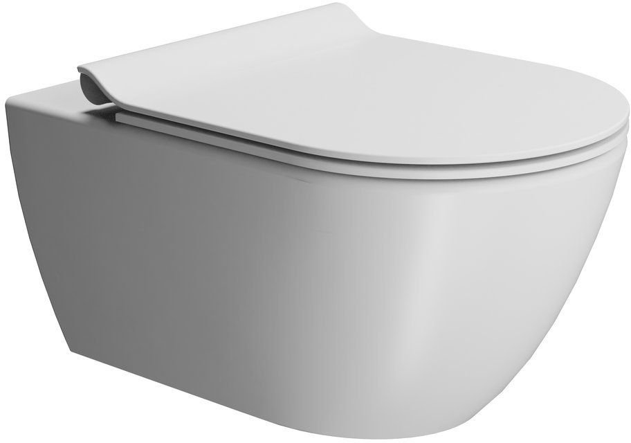 GSI Pura miska WC wisząca bez kołnierza Swirlflush biała dual-mat 881509