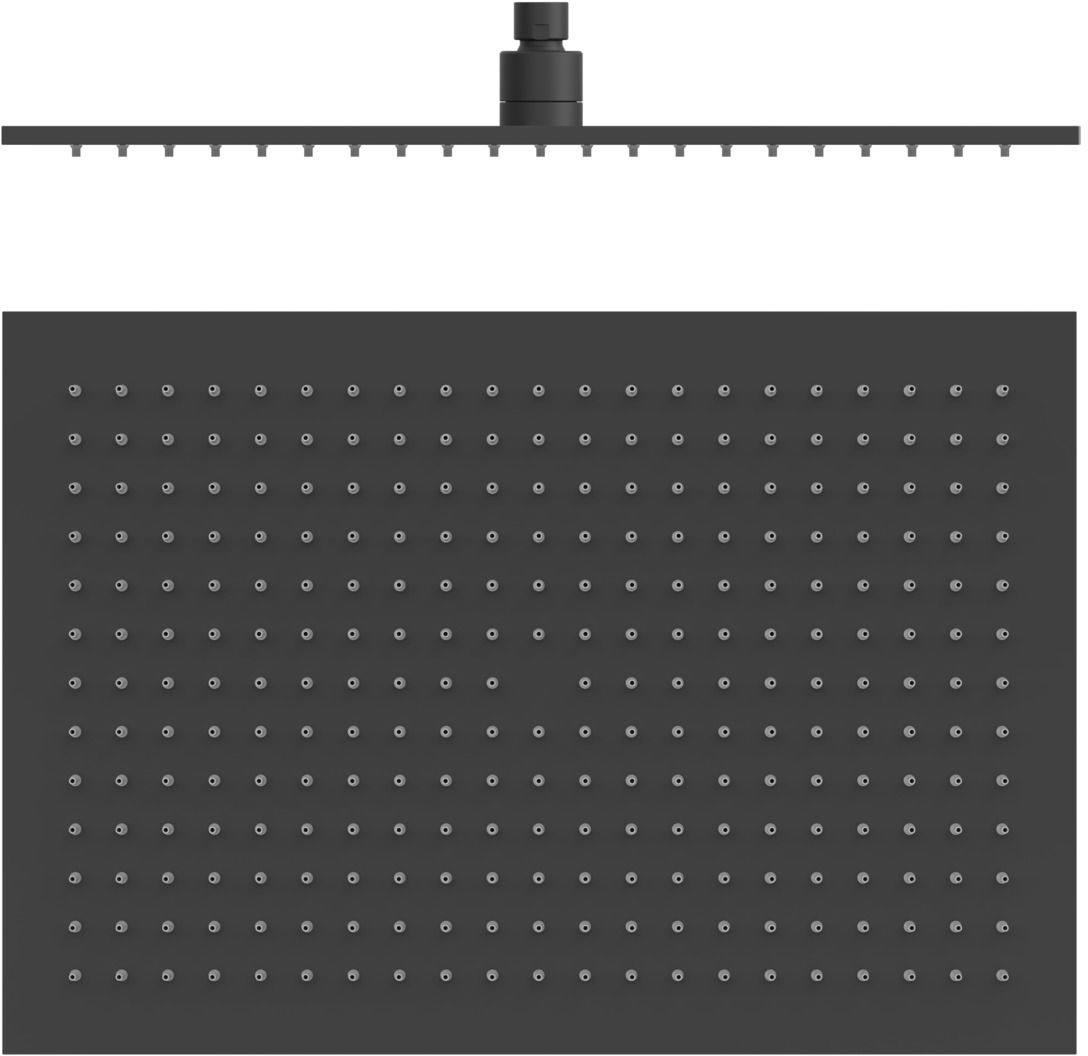 Tres Selection deszczownica 45x31,5 cm prostokątna czerń matowa 29963203NM
